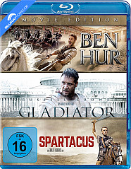 Ben Hur (2016) + Gladiator + Spartacus (1960) (3-Filme Set) Blu-ray