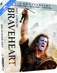 Braveheart (1995) 4K - 25th Anniversary - Limited Edition Steelbook (4K UHD + Blu-ray + Bonus Blu-ray + Digital Copy) (CA Import ohne dt. Ton) Blu-ray