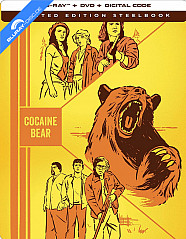 Cocaine Bear - Walmart Exclusive Limited Edition Steelbook (Blu-ray + DVD + Digital Copy) (US Import ohne dt. Ton) Blu-ray