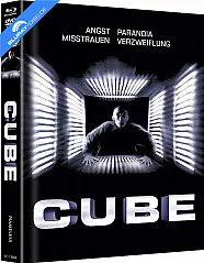 Cube (1997) (Limited Mediabook Edition) (Cover A) (Blu-ray + DVD) Blu-ray