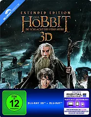 Der Hobbit: Die Schlacht der Fünf Heere 3D - Extended Version (Limited Steelbook Edition) (Blu-ray 3D + Blu-ray + UV Copy) Blu-ray