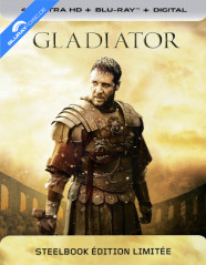 Gladiator (2000) 4K - Theatrical and Extended - Édition Boîtier Steelbook (4K UHD + Blu-ray + Bonus Blu-ray + Digital Copy) (FR Import) Blu-ray