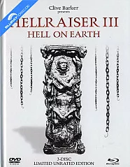 Hellraiser III - Hell on Earth (Unrated + R-Rated Fassung) (Limited White Mediabook Edition) (Blu-ray + 2 DVD) Blu-ray