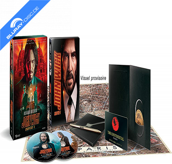 John Wick Chapitre 4 2023 4k Édition Collector Limitée Steelbook 4k Uhd Blu Ray Fr Import 4770