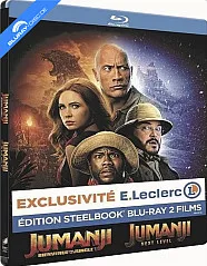 Jumanji: Bienvenue dans la Jungle + Jumanji: Next Level - E.Leclerc Exclusive Édition Limitée Steelbook (FR Import) Blu-ray