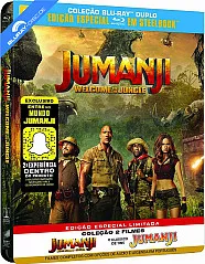 Jumanji + Jumanji: Bem-Vindo A Selva - Edição Especial Steelbook (BR Import ohne dt. Ton) Blu-ray