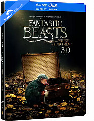 Legendás állatok és megfigyelésük 3D - Limited Edition Steelbook (Blu-ray 3D + Blu-ray) (HU Import ohne dt. Ton) Blu-ray