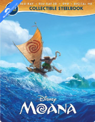 Moana (2016) 3D - Best Buy Exclusive Limited Edition Steelbook (Blu-ray 3D + Blu-ray + DVD + UV Copy) (US Import ohne dt. Ton) Blu-ray