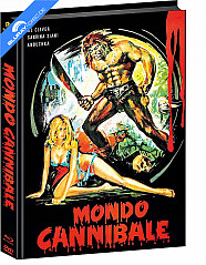 Mondo Cannibale 3 - Die blonde Göttin der Kannibalen (Wattierte Limited Mediabook Edition) (Cover F) Blu-ray