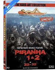 Piranha 1 & 2 3D (The Hard-Art Collection) (Limited Mediabook Edition) (Cover A) (Blu-ray 3D) Blu-ray
