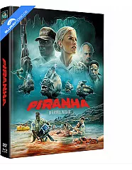 Piranha (2010) (Wattierte Limited Mediabook Edition) (Cover W) (2023) (Blu-ray + DVD) Blu-ray