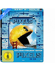 Pixels (2015) 3D - Limited Lenticular Steelbook Edition (Blu-ray 3D + Blu-ray + UV Copy)