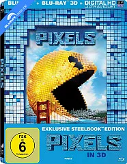 Pixels (2015) 3D (Limited Lenticular Steelbook Edition) (Blu-ray 3D + Blu-ray + UV Copy) Blu-ray
