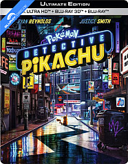 Pokémon-Détective Pikachu (2019) 4K - Boîtier Steelbook Limitée (4K UHD + Blu-ray 3D + Blu-ray) (FR Import ohne dt. Ton) Blu-ray