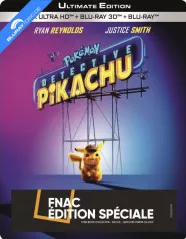 Pokémon-Détective Pikachu (2019) 4K - FNAC Exclusive Boîtier Steelbook Limitée (4K UHD + Blu-ray 3D + Blu-ray) (FR Import ohne dt. Ton) Blu-ray