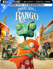 Rango (2011) 4K - Theatrical and Extended Cut - Limited Edition PET Slipcover Steelbook (4K UHD + Blu-ray + Digital Copy) (US Import ohne dt. Ton) Blu-ray