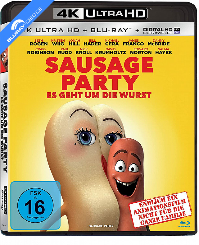 Sausage Party Es Geht Um Die Wurst 4k 4k Uhd Blu Ray Uv Copy Blu Ray Film Details 5074