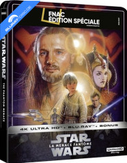 Star Wars: Episode I - La menace fantôme (1999) 4K - FNAC Exclusive Édition Spéciale Steelbook (4K UHD + Blu-ray + Bonus Blu-ray) (FR Import) Blu-ray
