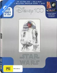 Star Wars: Episode IV - A New Hope (1977) 4K - 100 Years of Disney - JB Hi-Fi Exclusive Limited Edition Steelbook (4K UHD + Blu-ray + Bonus Blu-ray + DVD) (AU Import ohne dt. Ton) Blu-ray