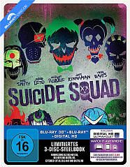 Suicide Squad (2016) 3D (Limited Steelbook Edition) (Blu-ray 3D + Blu-ray + UV Copy)