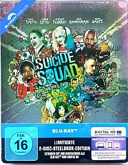 Suicide Squad (2016) (Kinofassung + Extended Cut) (Limited Steelbook Edition) (Blu-ray + UV Copy) Blu-ray