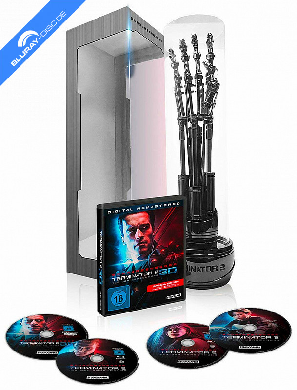 The Geeky Nerfherder: 'Terminator 2' Endoarm Special Edition 4K UHD set  from Zavvi