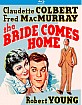 The Bride Comes Home (Region A - US Import ohne dt. Ton) Blu-ray