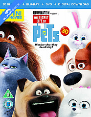 The Secret Life of Pets (2016) 3D (Blu-ray 3D + Blu-ray + DVD + Digital Copy) (UK Import) Blu-ray