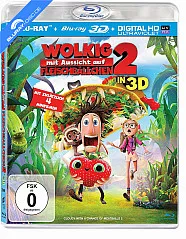 Wolkig mit Aussicht auf Fleischbällchen 2 3D (Blu-ray 3D + Blu-ray + UV Copy) Blu-ray