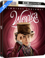 Wonka (2023) 4K - Amazon Exclusive Limited Edition Steelbook (4K UHD + Blu-ray) (UK Import ohne dt. Ton) Blu-ray