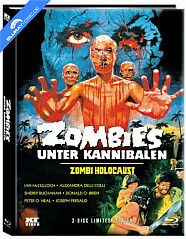 Zombies unter Kannibalen - Zombie Holocaust (Limited Mediabook Edition) (Cover A) (Blu-ray + DVD + Bonus DVD) (AT Import) Blu-ray
