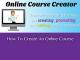 How To Create An Online Course [OV]