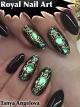 Royal Nail Art: How To Create King Size "Liquid Stone" Nail Designs With Gold Cast? [OV]