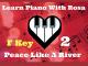 Key of F - Play Piano Demo with Score Sheet : Slow Motion in Line 2 - I've Got Peace Like a River