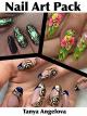 Nail Art Pack: Floristic Designs3D Golden Rose and Liquid Stone Decorations [OV]