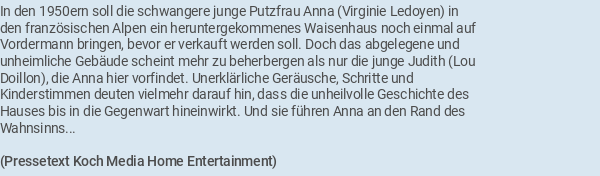Saint Ange Haus Der Stimmen Blu Ray Film Details